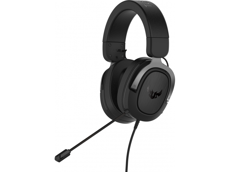Геймърски слушалки ASUS TUF Gaming H3 Gun Metal, 7.1 Virtual Surround Sound