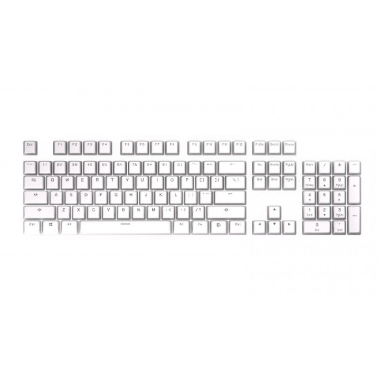 Капачки за механична клавиатура ENDORFY - 124 бр PBT - Onyx White