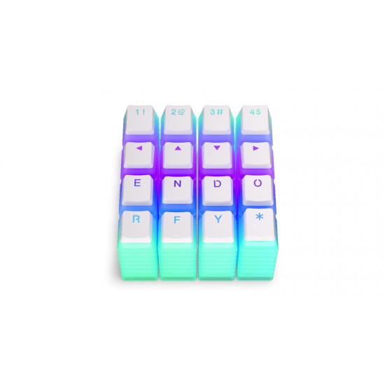 Капачки за механична клавиатура ENDORFY - 124 бр PBT - Onyx White