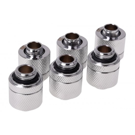 Фитинг Alphacool HF, Удължител, 13/10mm, G1/4, Сребрист, 6 броя