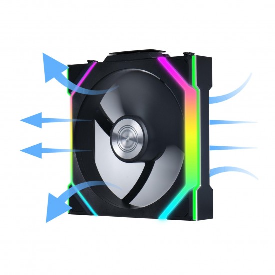 Вентилатор Lian Li UNI FAN SL Wireless ARGB PWM Reverse Blade - 120 mm Черен