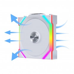 Вентилатор Lian Li UNI FAN SL Wireless ARGB PWM Reverse Blade - 120 mm Бял Вентилатор Lian Li UNI FAN SL Wireless ARGB PWM Reverse Blade - 120 mm Бял