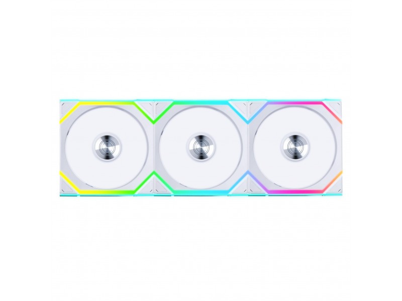 Вентилатори 3бр Lian Li UNI FAN SL Wireless ARGB PWM Reverse Blade - 120 mm Бели + Контролер