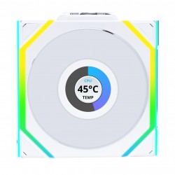 Вентилатор Lian Li UNI FAN SL Wireless LCD ARGB PWM - 120 mm Бял