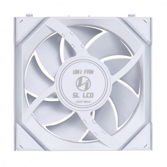 Вентилатор Lian Li UNI FAN SL Wireless LCD ARGB PWM - 120 mm Бял