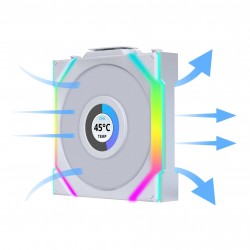 Вентилатор Lian Li UNI FAN SL Wireless LCD ARGB PWM - 120 mm Бял Вентилатор Lian Li UNI FAN SL Wireless LCD ARGB PWM - 120 mm Бял