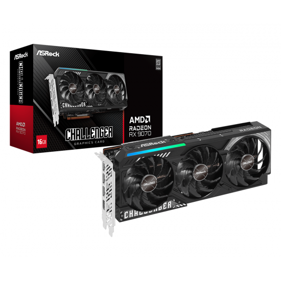 Видео карта ASROCK RADEON RX 9070 Challenger 16GB GDDR6 Видео карта ASROCK RADEON RX 9070 Challenger 16GB GDDR6