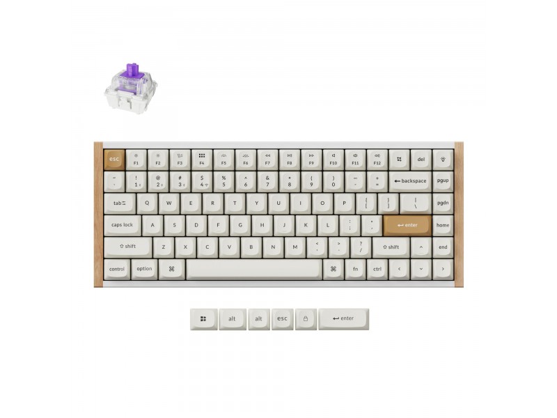 Геймърска механична клавиатура Keychron K2 HE Special Edition White - Wireless