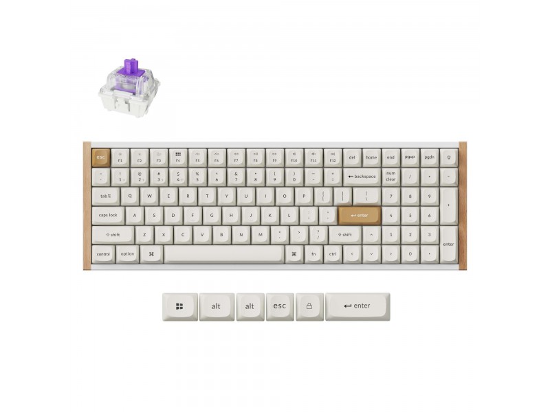 Геймърска механична клавиатура Keychron K4 HE Special Edition White - Wireless, Full Size