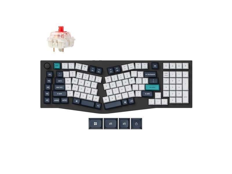Механична клавиатура Keychron Q13 Max Carbon Black - Wireless, Jupiter Red
