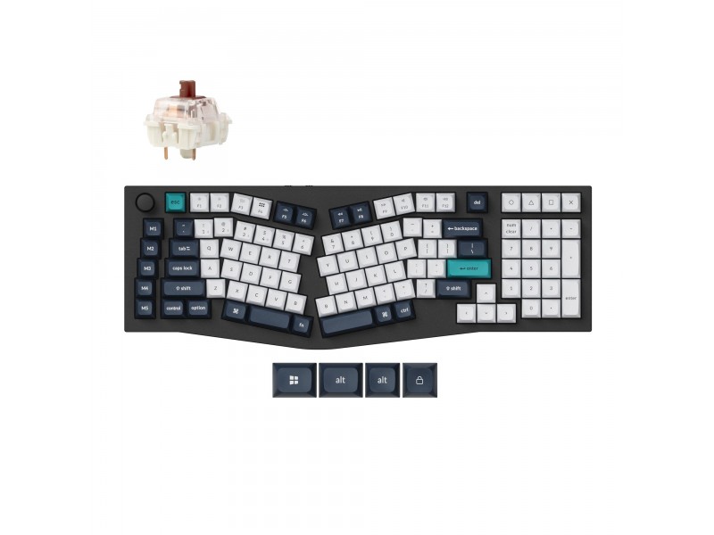 Механична клавиатура Keychron Q13 Max Carbon Black - Wireless, Jupiter Brown