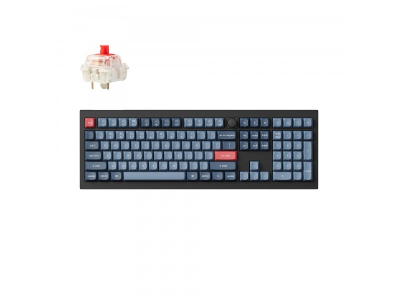 Механична клавиатура Keychron V6 MAX QMK Carbon Black - Wireless, Full-Size