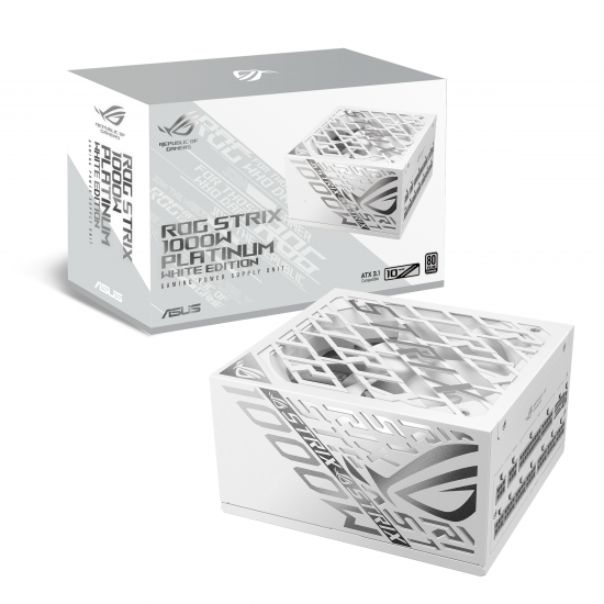 Захранващ блок ASUS ROG STRIX 1000W White Edition, 80+ Platinum PCIe 5.1, Fully Modular