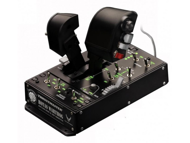 Жичен джойстик,  авиосимулатор Thrustmaster HOTAS Warthog Dual Throttles  за PC, Черен