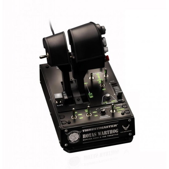 Жичен джойстик,  авиосимулатор Thrustmaster HOTAS Warthog Dual Throttles  за PC, Черен