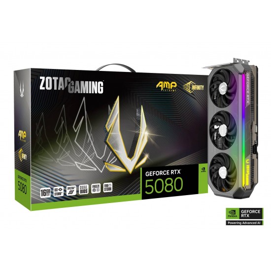 Видео карта ZOTAC GAMING RTX 5080 AMP Extreme Infinity 16GB GDDR7
