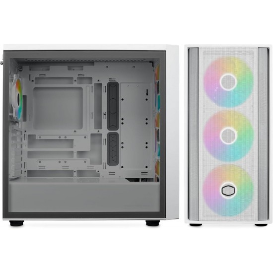 Кутия CoolerMaster MasterBox 600 - White ARGB