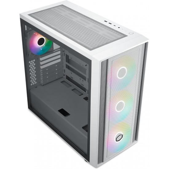 Кутия CoolerMaster MasterBox 600 - White ARGB