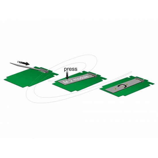 Адаптер Delock 62517, интерфейсен ключ M.2 2260 B+M към Sata 7 Pin