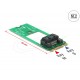 Адаптер Delock 62517, интерфейсен ключ M.2 2260 B+M към Sata 7 Pin
