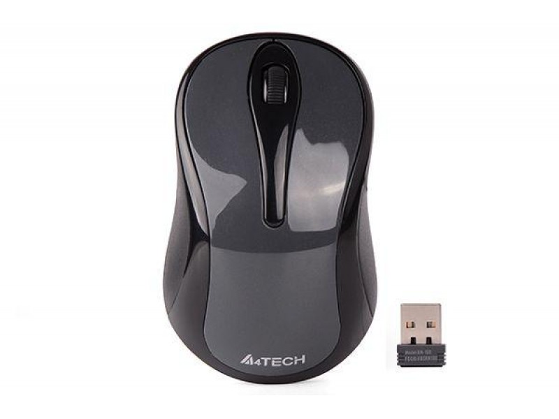 Безжична мишка A4Tech G3-280NS, 2.4G Hz, USB, Безшумна, Сив