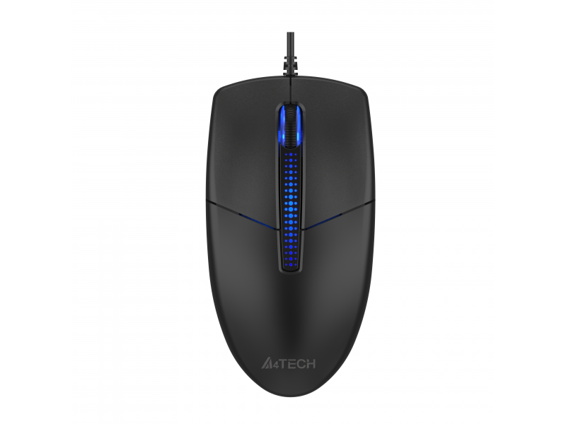 A4tech Illuminate N530S Жична безшумна мишкa черна, 1200 dpi