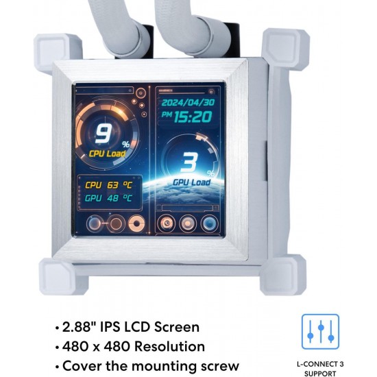Охладител за процесор Lian Li HydroShift LCD 360 Silent - White
