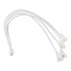 Кабел Kolink PWM 1-4 Сплитер - 35 cm, оплетен, Бял