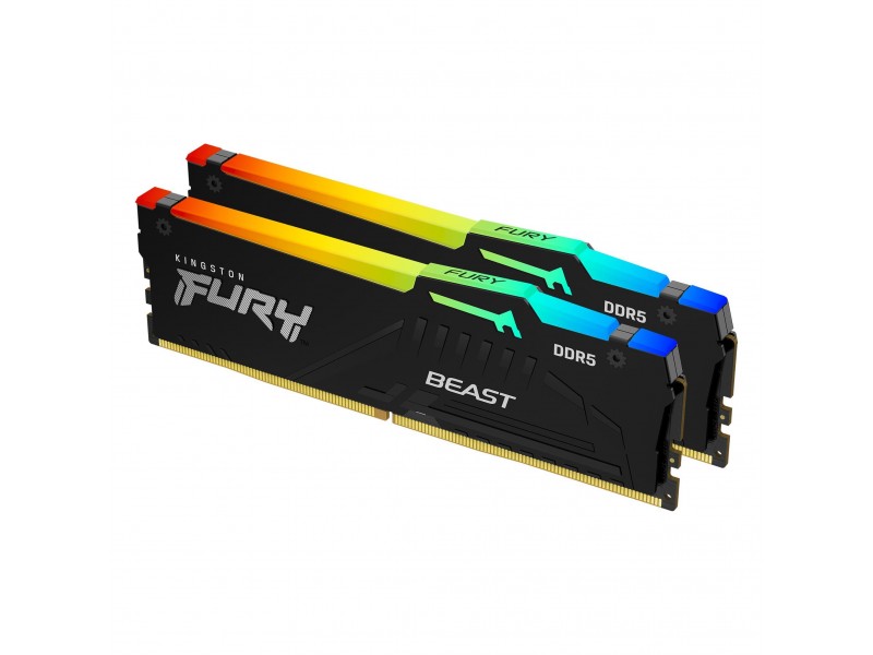 Памет Kingston FURY Beast Black RGB 64GB(2x32GB) DDR5 6000MHz 36CL