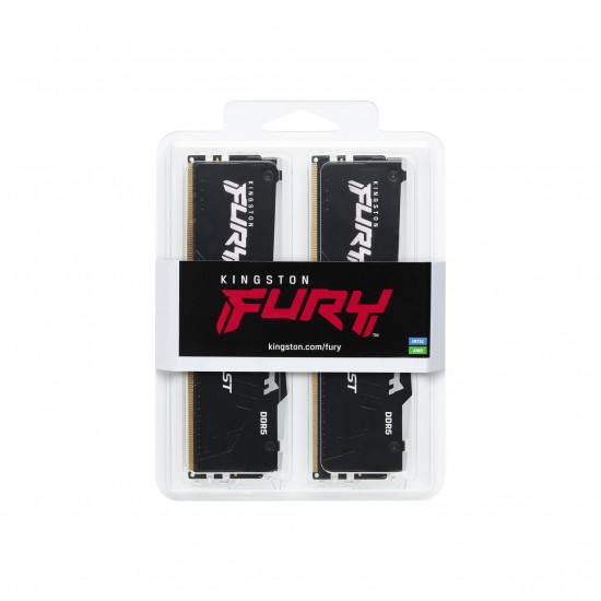 Памет Kingston FURY Beast Black RGB 64GB(2x32GB) DDR5 6000MHz 36CL