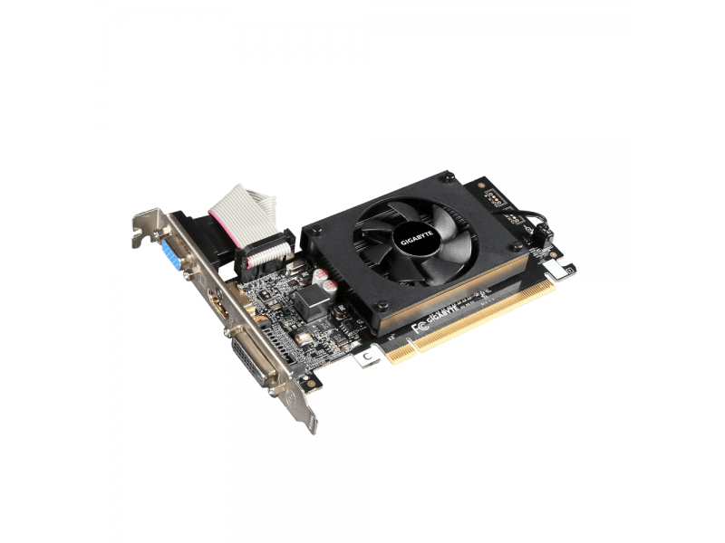 Видео карта GIGABYTE GV-N710D3-2GL, 2GB, GDDR3, 64 bit, DVI-D, D-Sub, HDMI, rev 1.0